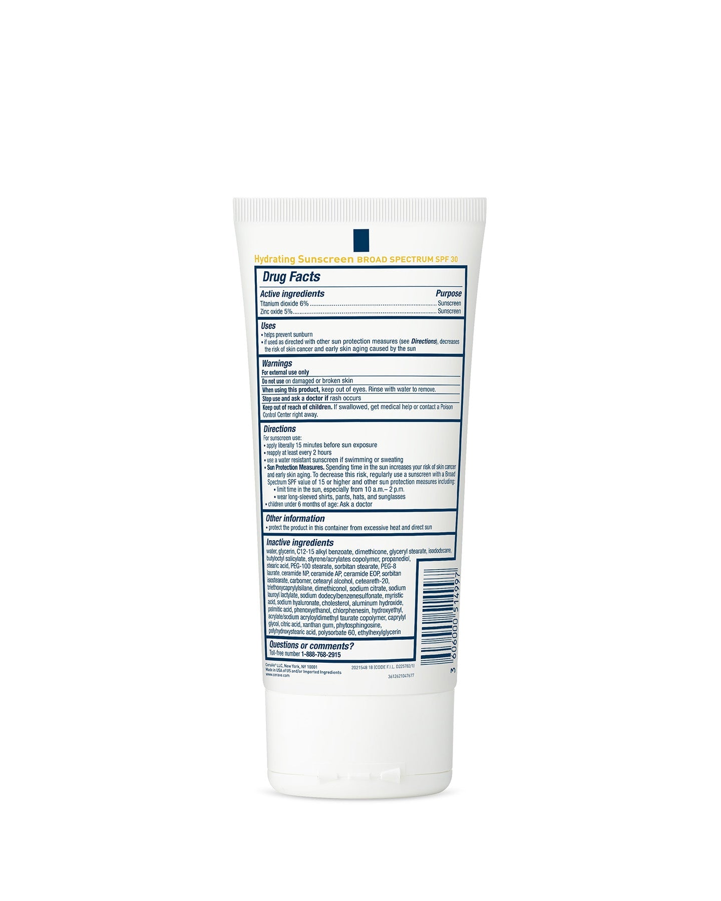 CeraVe Sunscreen Body Hydrating Mineral Sunscreen Body Lotion Spf