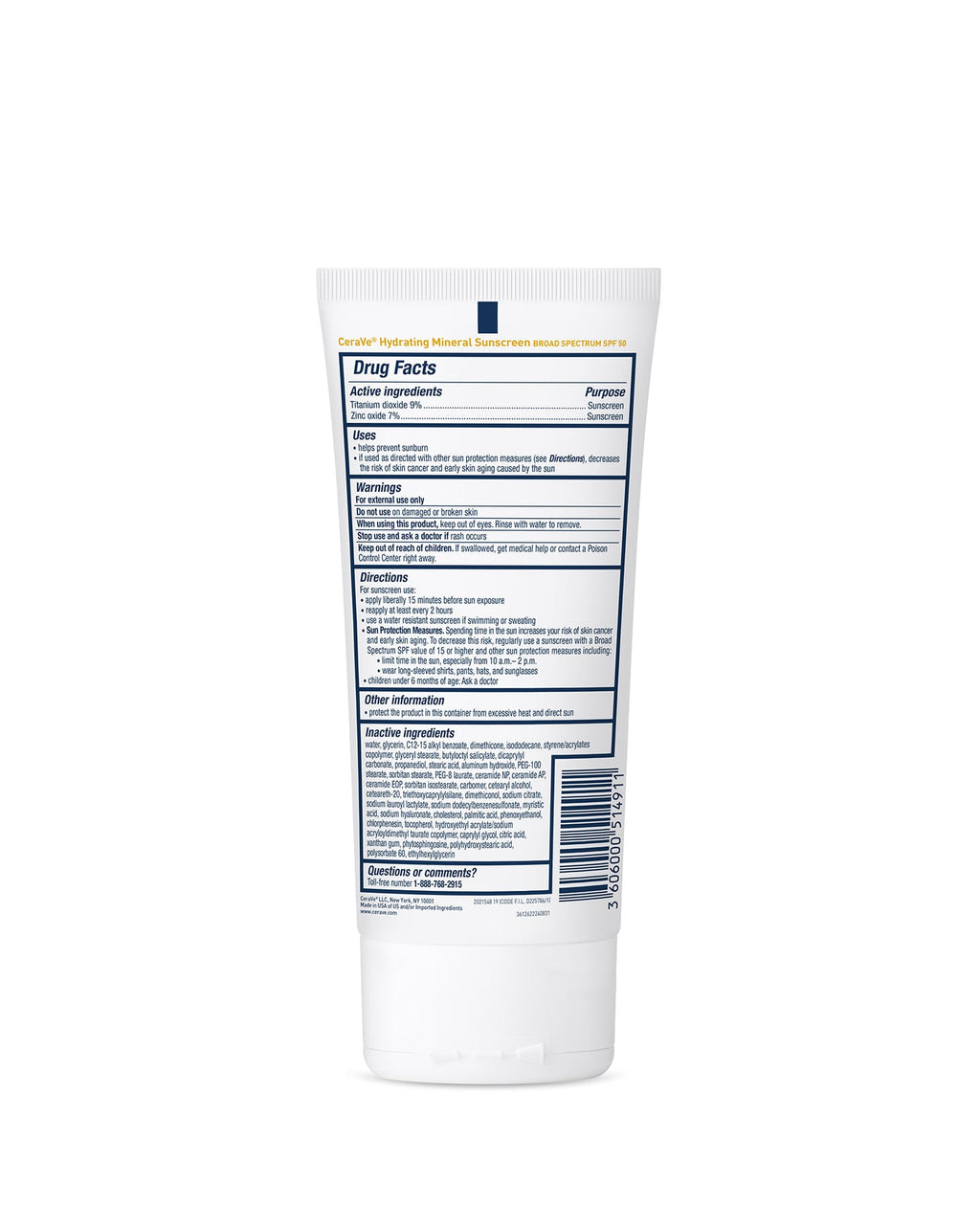 CeraVe Sunscreen Body Hydrating Sunscreen Body Lotion Spf