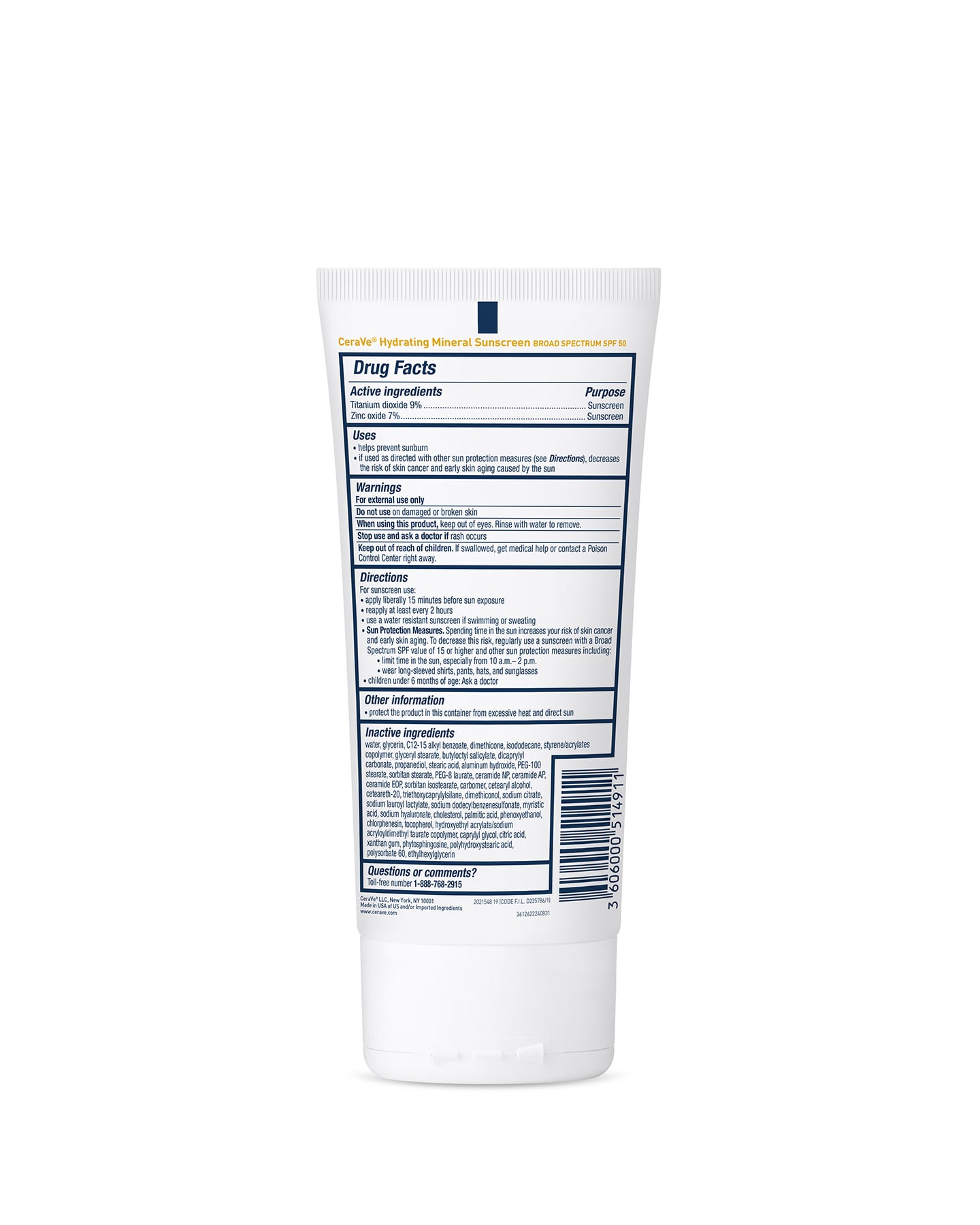 CeraVe Sunscreen Body Hydrating Sunscreen Body Lotion Spf