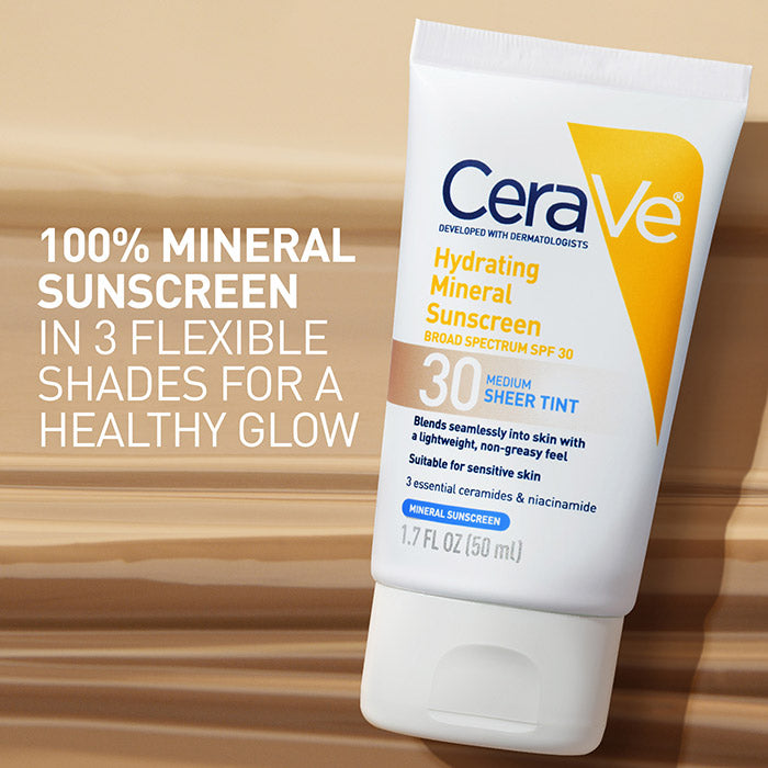 CeraVe Sunscreen Face Hydrating Mineral Sunscreen Spf Face Sheer Tint