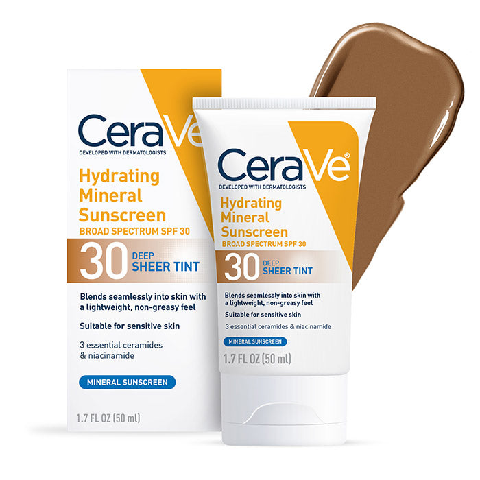 CeraVe Sunscreen Face Hydrating Mineral Sunscreen Spf Face Sheer Tint