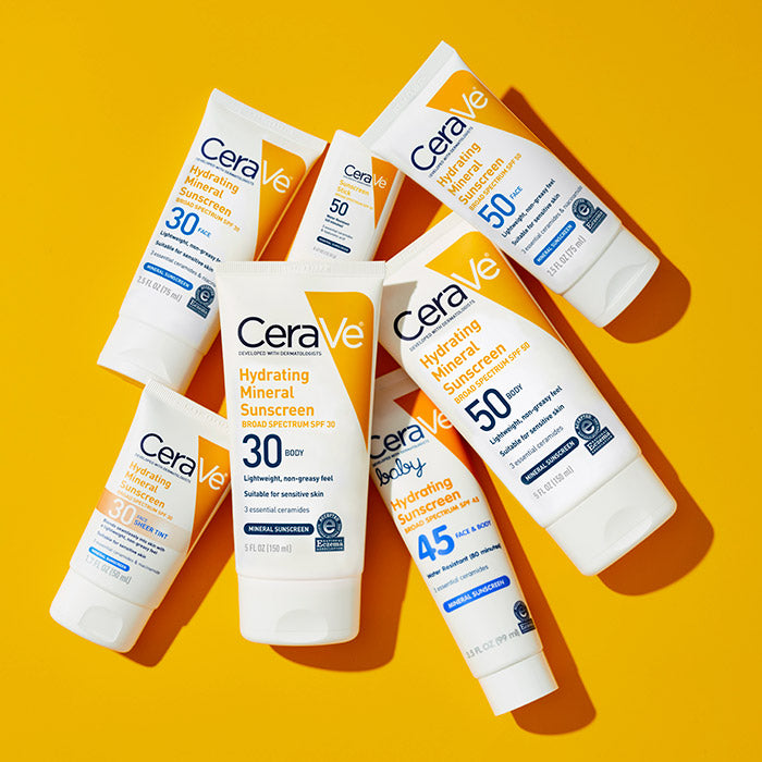 CeraVe Sunscreen Face Hydrating Mineral Sunscreen Face Lotion Spf